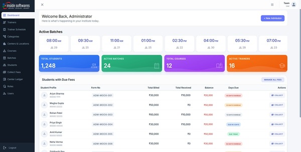 Centre Management Software