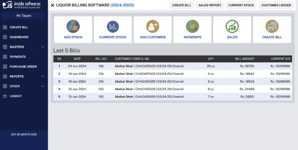Liquor Billing Software