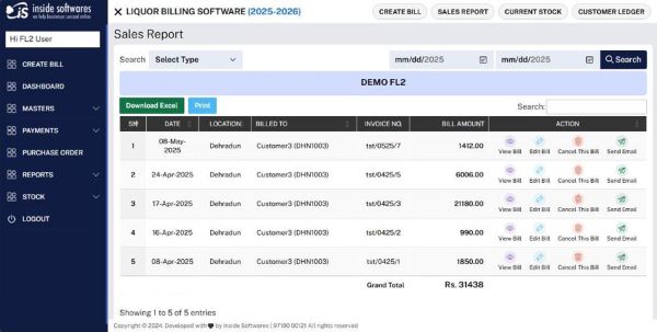Liquor Billing Software