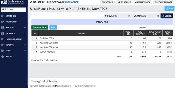 Liquor Billing Software