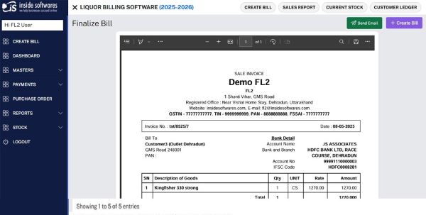 Liquor Billing Software